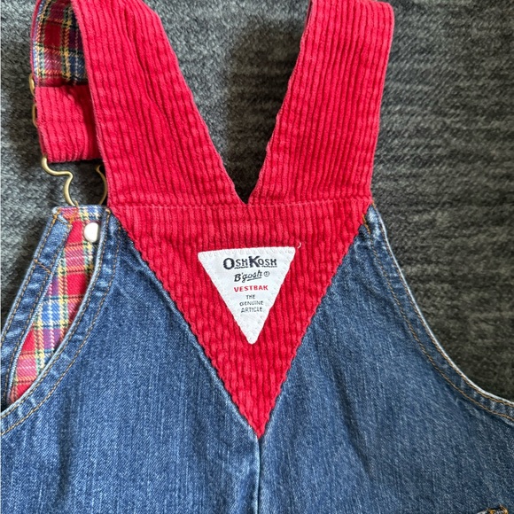 Vintage OshKosh B'gosh Denim Overalls with Red Straps - Picture 6 of 7